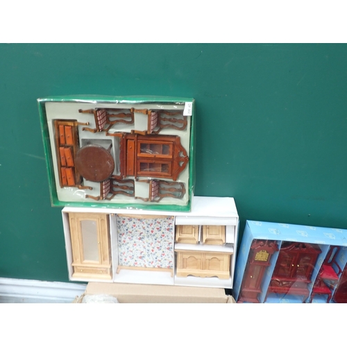 730 - Three boxes of modern Doll's House Furniture