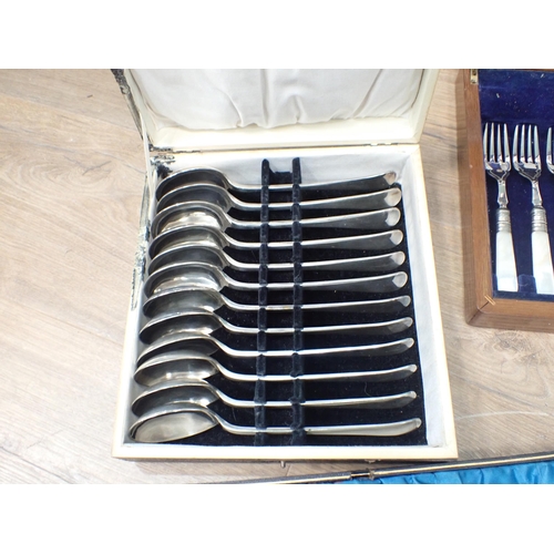 755 - A box of plated Cutlery and a quantity of boxed Cutlery