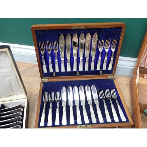 755 - A box of plated Cutlery and a quantity of boxed Cutlery