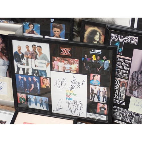 772 - A quantity of framed and signed Memorabilia, including Michael Jackson, Ben Kay England Rugby, Rod S... 