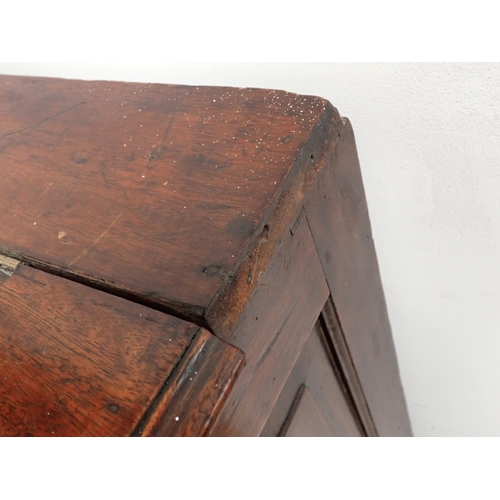 814 - An 18th Century mahogany and inlaid Lancashire Chest fitted two dummy and six real drawers mounted o... 