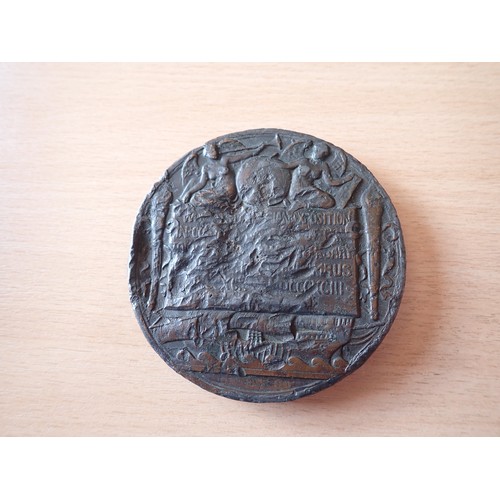 224 - 1892-1893 CHICAGO COLUMBUS WORLD'S FAIR BRONZE MEDALLION, ALONG WITH A PALMERS MIDDLESEX MAIL COACH ... 