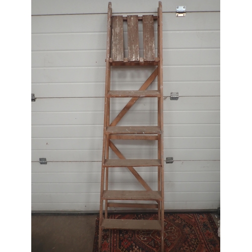 581 - A pair of wooden Step Ladders