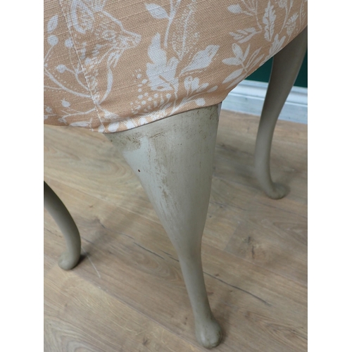 632A - A pair of large circular Stools with cabriole supports