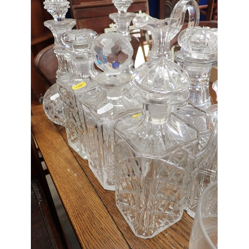 691 - A quantity of Glassware including Decanters, Goblet etc