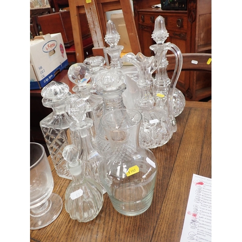 691 - A quantity of Glassware including Decanters, Goblet etc