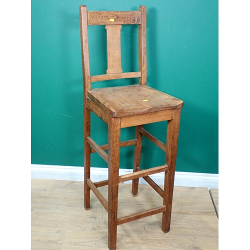 701 - A 19th Century Carter's mahogany Reading Stand, a mahogany and inlaid oval Tray A/F and a Bar Stool