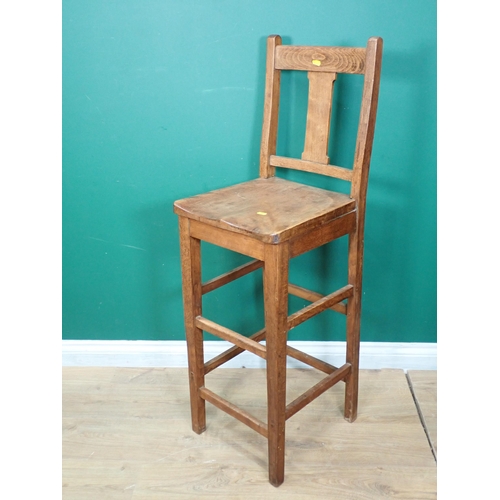 701 - A 19th Century Carter's mahogany Reading Stand, a mahogany and inlaid oval Tray A/F and a Bar Stool