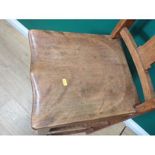 701 - A 19th Century Carter's mahogany Reading Stand, a mahogany and inlaid oval Tray A/F and a Bar Stool