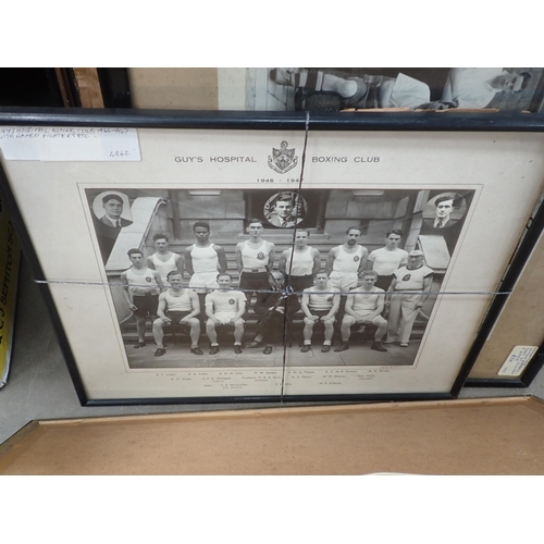 422 - A framed photographic print depicting Evesham Wanderers Football Team; a printed advertising poster ... 