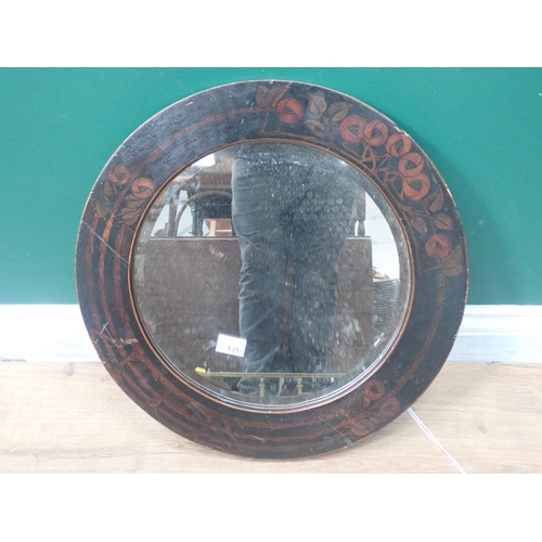 835 - A circular Wall Mirror with fruit and leafage decoration, 20 1/2inches diam