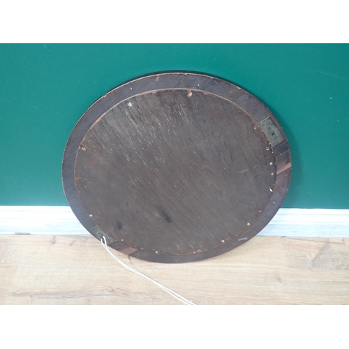 835 - A circular Wall Mirror with fruit and leafage decoration, 20 1/2inches diam