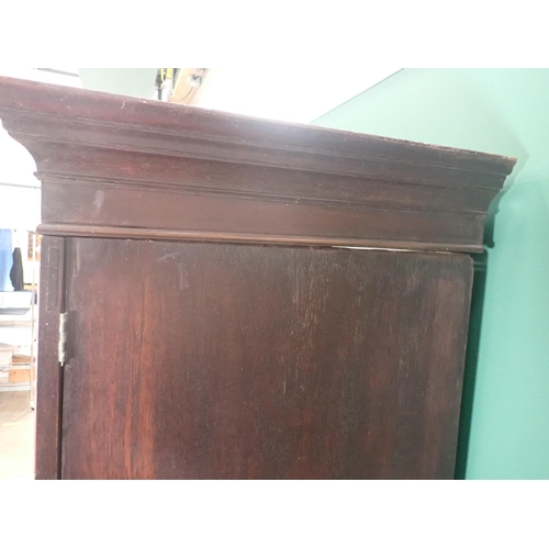 392 - A 19th Century panelled mahogany Linen Press fitted two drawers to base 6ft 9in H x 3ft 10in W