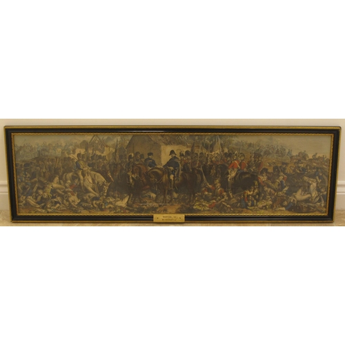 417 - AFTER DANIEL MACLISE. Trafalgar; and Waterloo, coloured engravings, both trimmed to plates, 12 x 45i... 