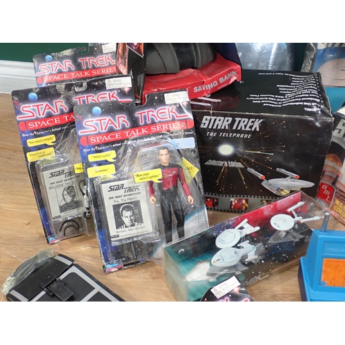 17 - A box of Star Trek Models and Collector's Items including Classic Star Trek Figure Set, Figures, Tal... 