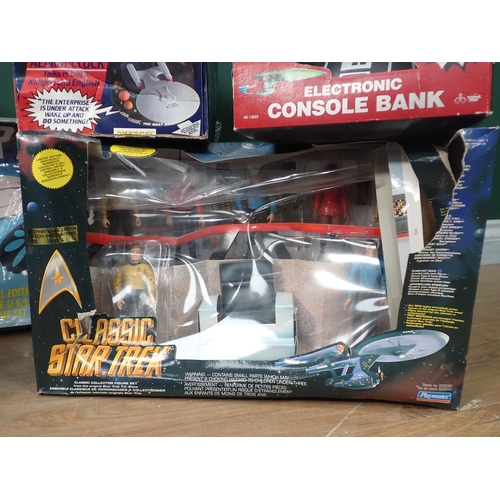 17 - A box of Star Trek Models and Collector's Items including Classic Star Trek Figure Set, Figures, Tal... 