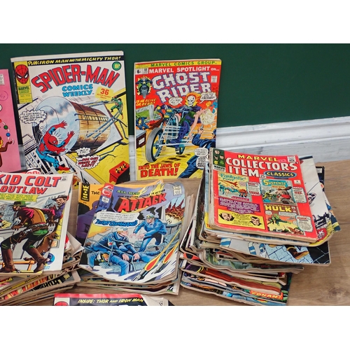 27 - A box of Marvel Comics including Ghost Rider, Spiderman and The Incredible Hulk, etc.