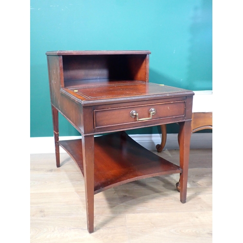 284 - A pair of mahogany Bedside Stands A/F, a marble topped Coffee Table and a Victorian mahogany Dressin... 