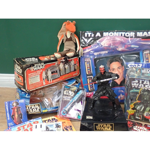 31 - A box of Star Wars Models and Collectables including boxed Imperial Troop Transporter, Monitor Mask,... 