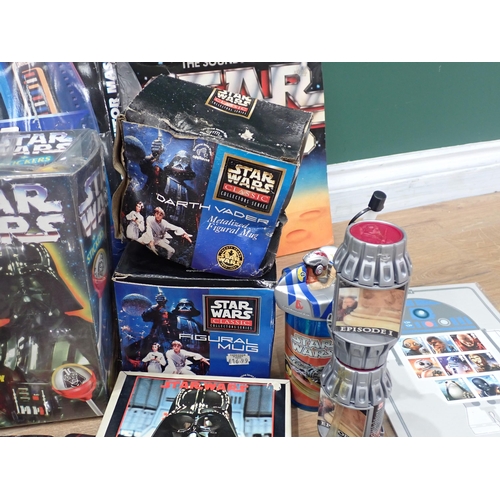 31 - A box of Star Wars Models and Collectables including boxed Imperial Troop Transporter, Monitor Mask,... 