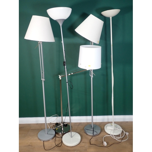 312 - Five modern Standard Lamps, 4 passed PAT, 1 failed PAT