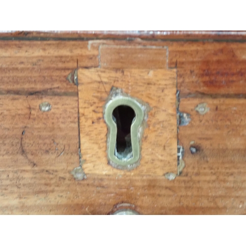 317 - A 19th Century mahogany and ebony strung Chest of six short and three long drawers on shaped bracket... 