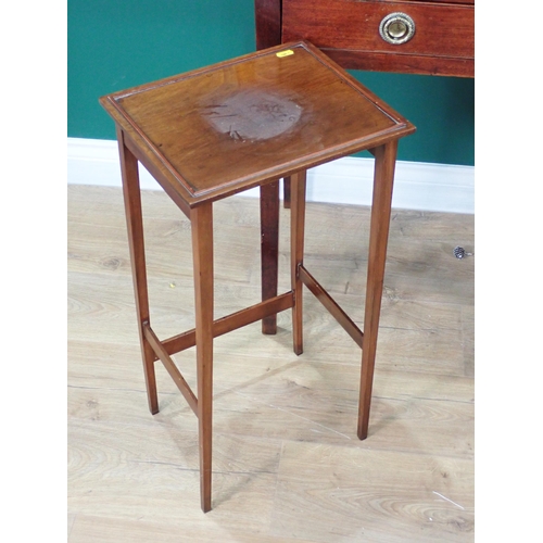 321 - A 19th Century mahogany Side Table fitted two frieze drawers, a nest of three mahogany Tables and a ... 