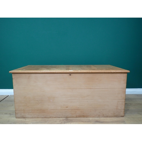 323 - A large pine Blanket Chest 4ft 4in W x 1ft 10in H