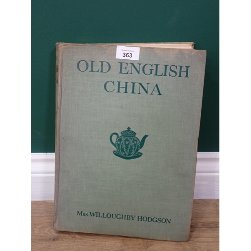 363 - Books-Willoughby Hodgsonl 'Old English China', 1913