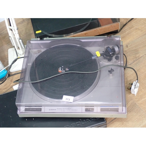 373 - An ERA and a Pioneer Turntable, Hydr-Dynamic Pump (failed PAT), Pot Stand with Pots, Dyson Hoover (p... 