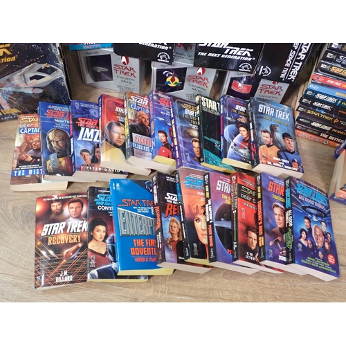 40 - A box of Star Trek Collectables including Clock Radio, Mugs and a box of Star Trek Books