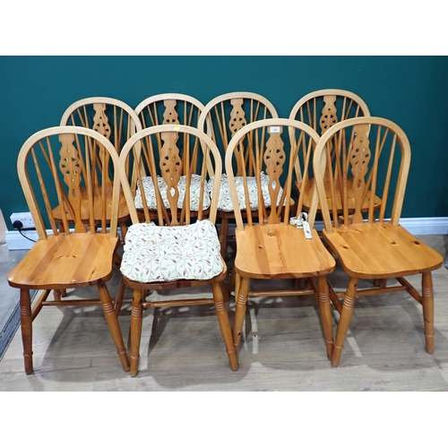 449 - A set of Eight modern Wheelback Kitchen Chairs