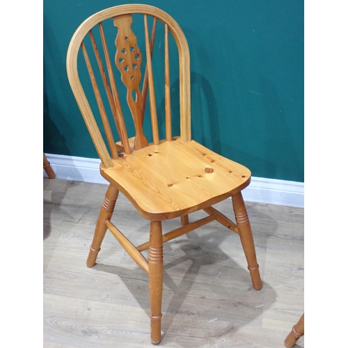 449 - A set of Eight modern Wheelback Kitchen Chairs