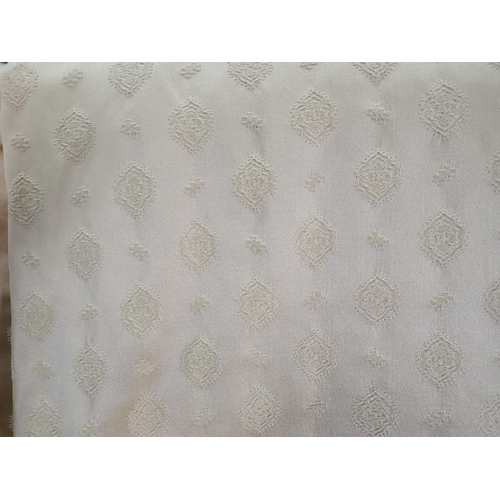 465 - Two gold Damask thermal lined Bedspreads