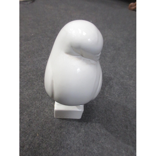 69 - A Jacques Admet pottery Figure of a white Dove, 8 in, impressed ADMET, A/F