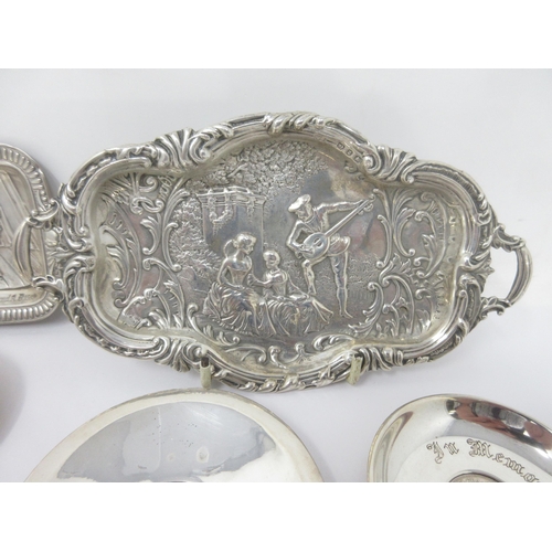 80 - Nine various silver and white metal Trinket Dishes