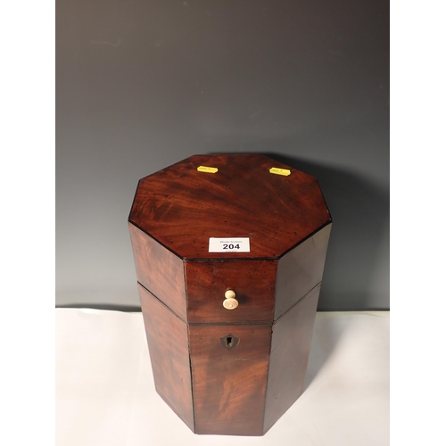 204 - A 19th Century octagonal mahogany Wine Cooler