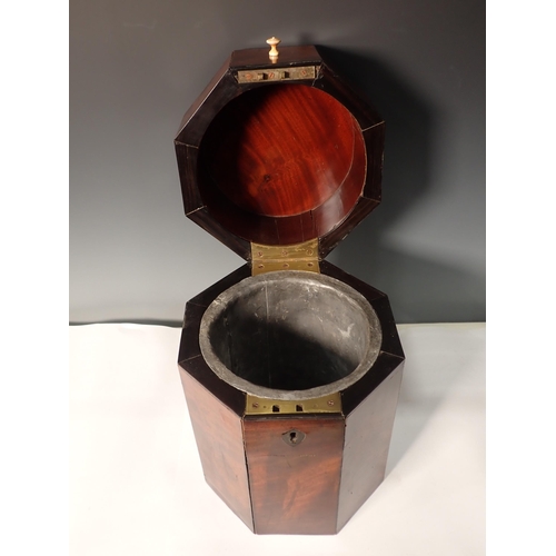 204 - A 19th Century octagonal mahogany Wine Cooler