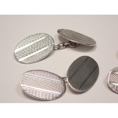 206 - A pair of Danish silver Cufflinks and four other pairs of silver Cufflinks