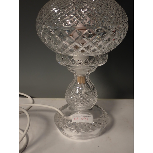 491 - A Waterford Crystal electric Table Lamp and Shade, passed PAT