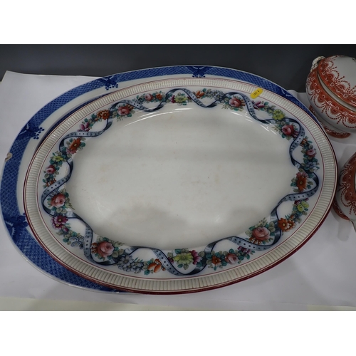 441 - An Imari Plate, Meat Plates, Royal Worcester Tureens, Sauce Boats, Lights, Royal Collector's Ephemer... 