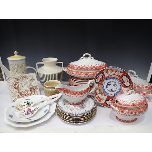 441 - An Imari Plate, Meat Plates, Royal Worcester Tureens, Sauce Boats, Lights, Royal Collector's Ephemer... 