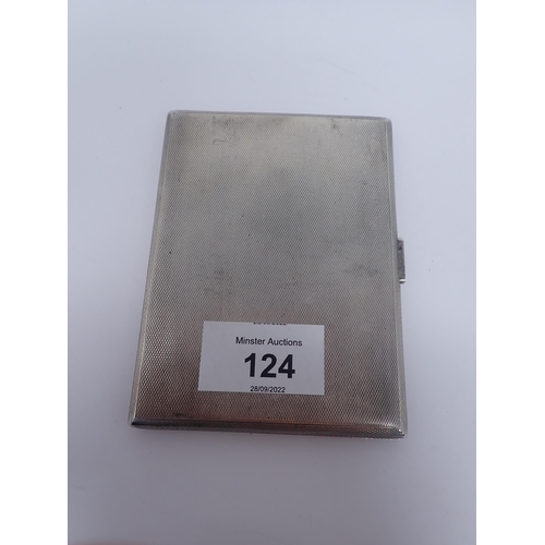 124 - An Edward VIII silver Cigarette Case with engine turning, London 1936