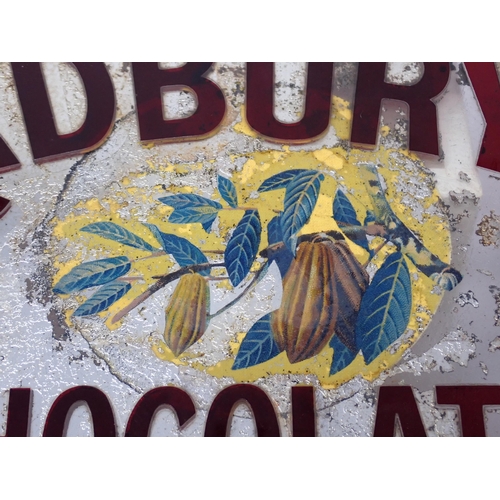 17 - A Cadbury's Chocolate glass advertising Plaque