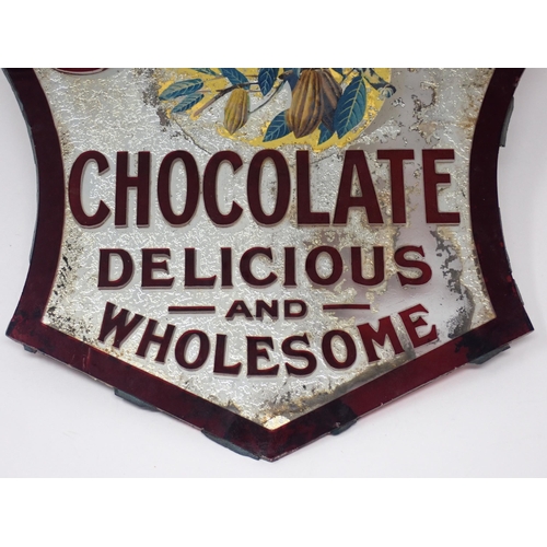 17 - A Cadbury's Chocolate glass advertising Plaque