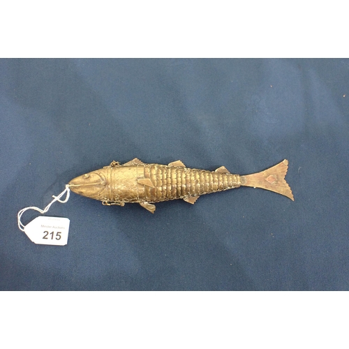 215 - A brass articulated Fish