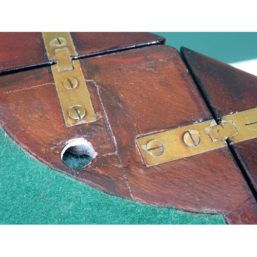 317 - An Edwardian mahogany and inlaid Envelope Card Table 2ft 5in H x 1ft 6in W