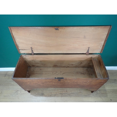 326 - An 18th Century elm Plank Chest 3ft 10in W x 2ft 10in H