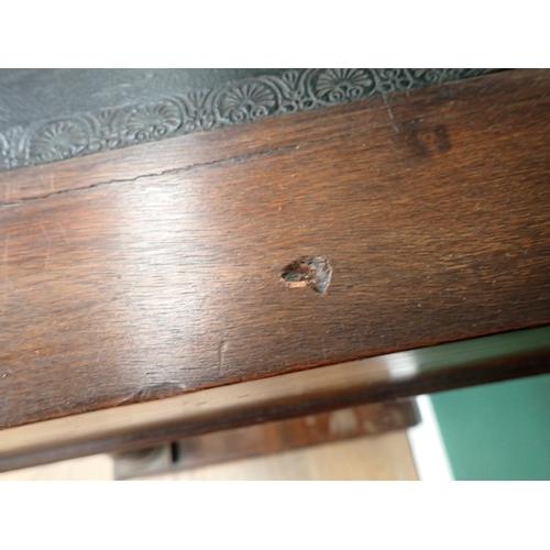 343 - A Victorian walnut Desk with inset writing surface 3ft 5in W x 2ft 5in H