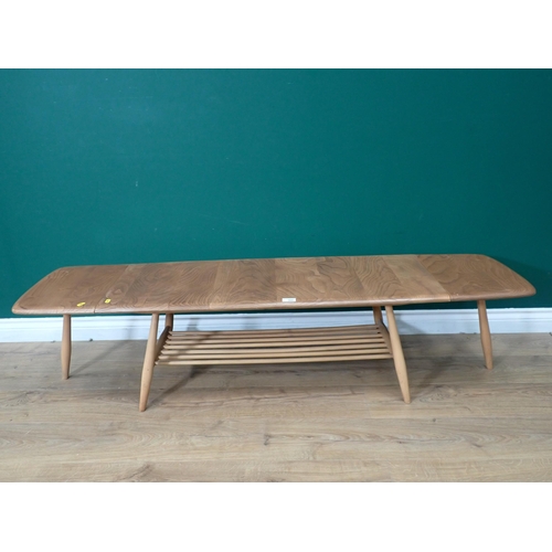 360 - An Ercol elm dropleaf Coffee Table 3ft 6in W x 1ft 4in H